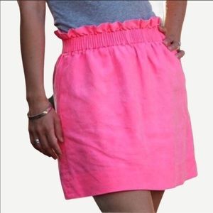 Hot pink J Crew Elastic Waist Skirt